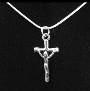 Crucifix Cross 20" \ .925 Sterling Silver …